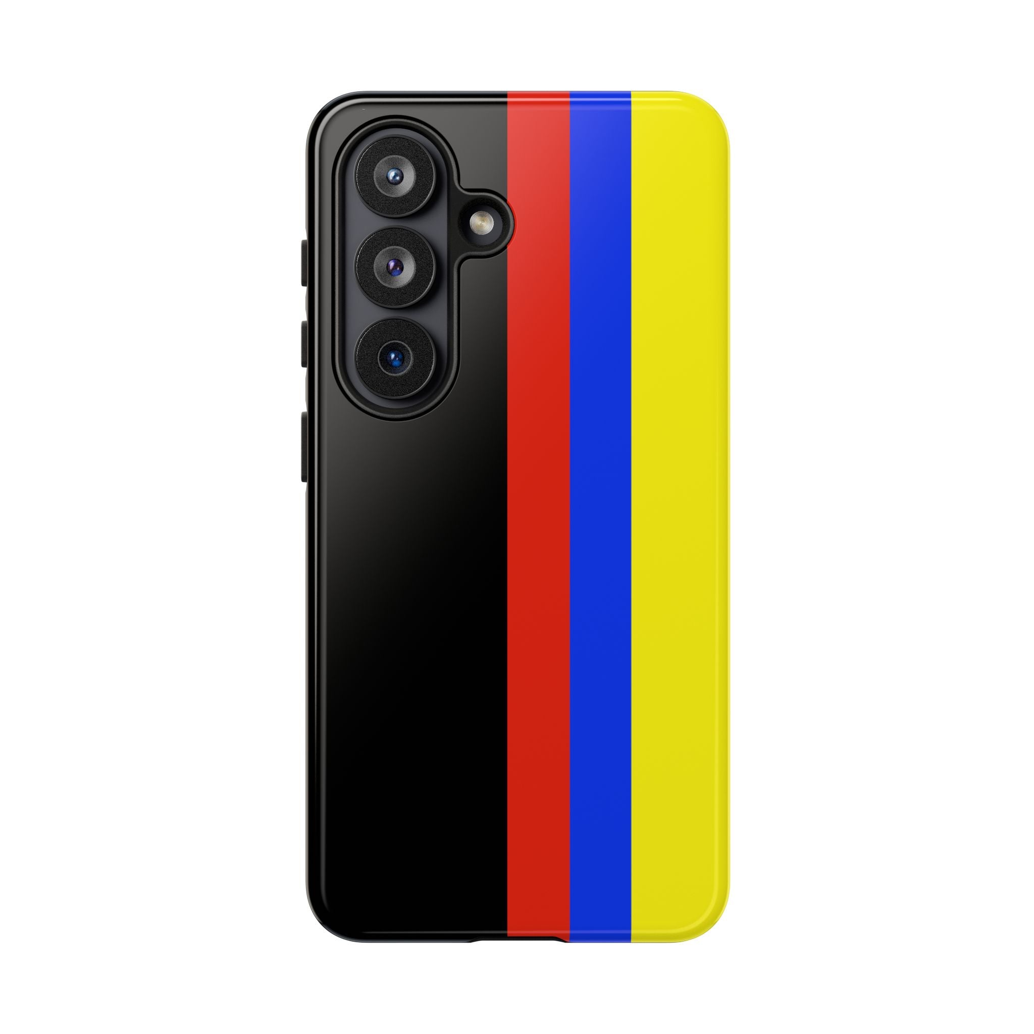 Striped Protective Phone Case —Colombian Flag Vertical Accent