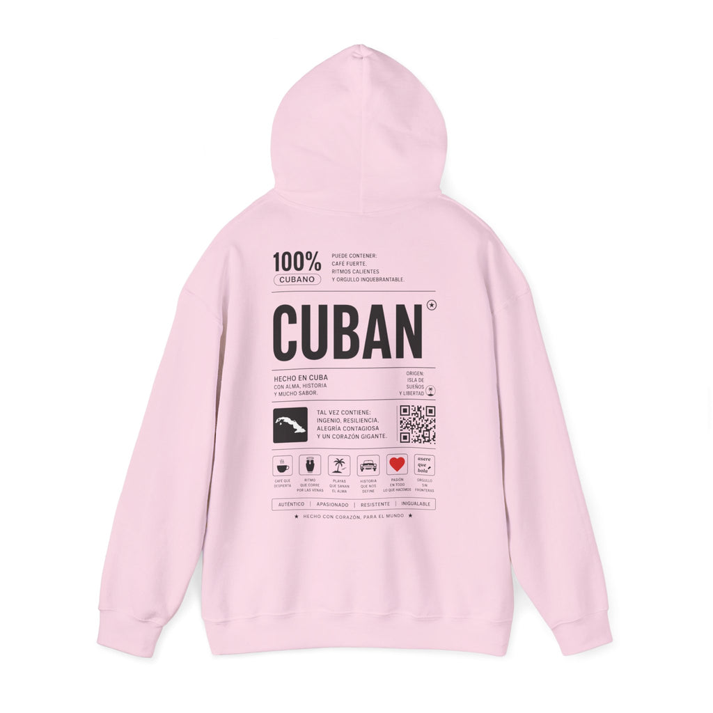 Cuban Label Hoodie — Minimal Vintage Cuban Pride Pullover