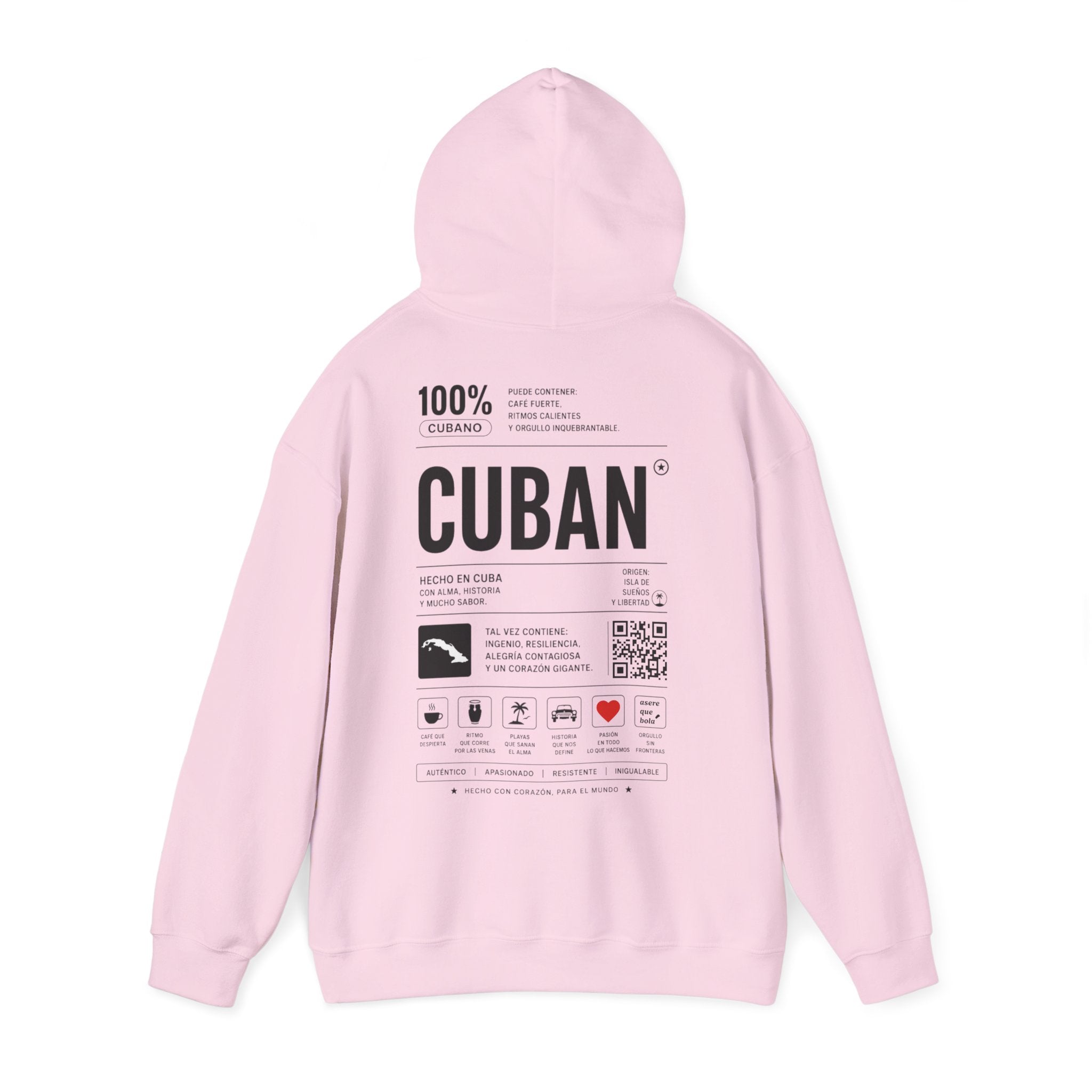 Cuban Label Hoodie — Minimal Vintage Cuban Pride Pullover
