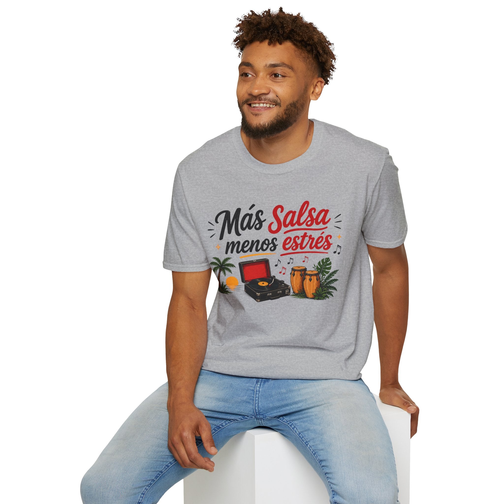 Unisex  T-Shirt  - "Más salsa, menos estrés"
