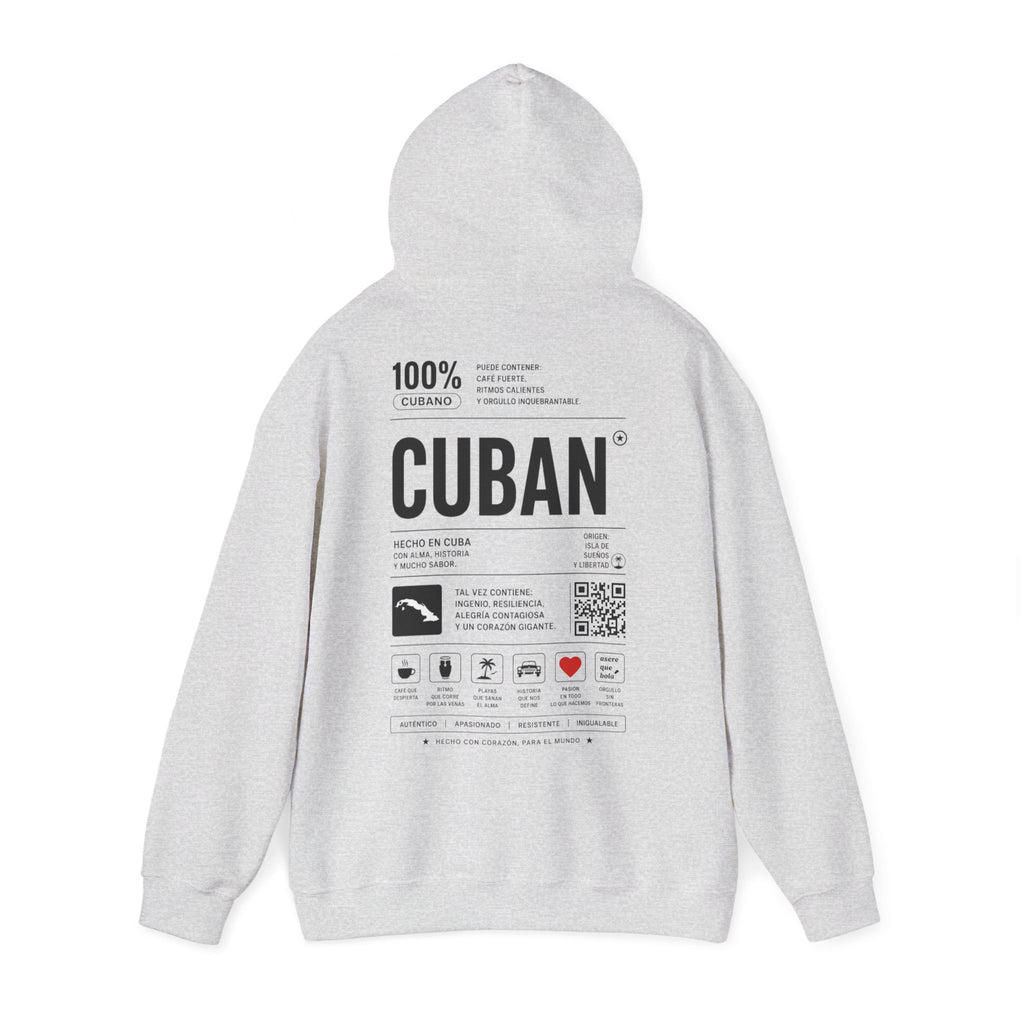 Cuban Label Hoodie — Minimal Vintage Cuban Pride Pullover