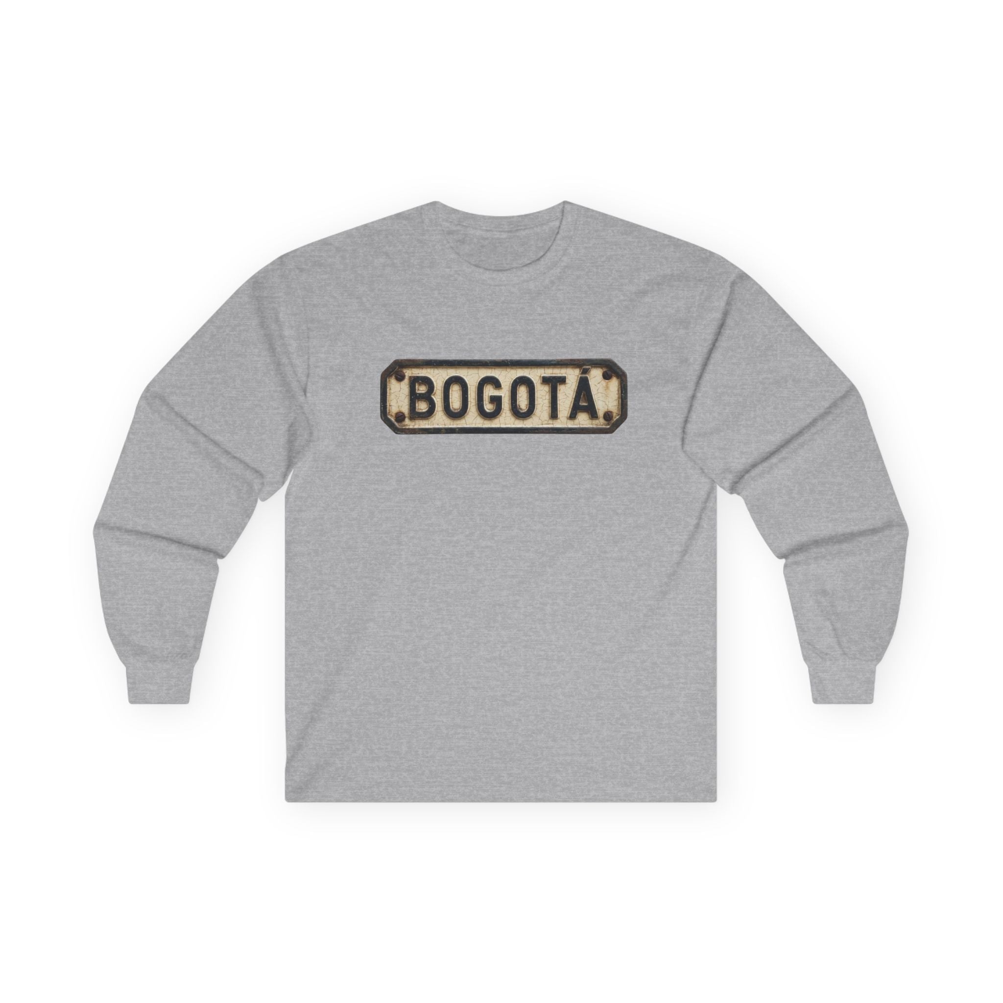 Bogotá Vintage License Plate Long Sleeve Tee