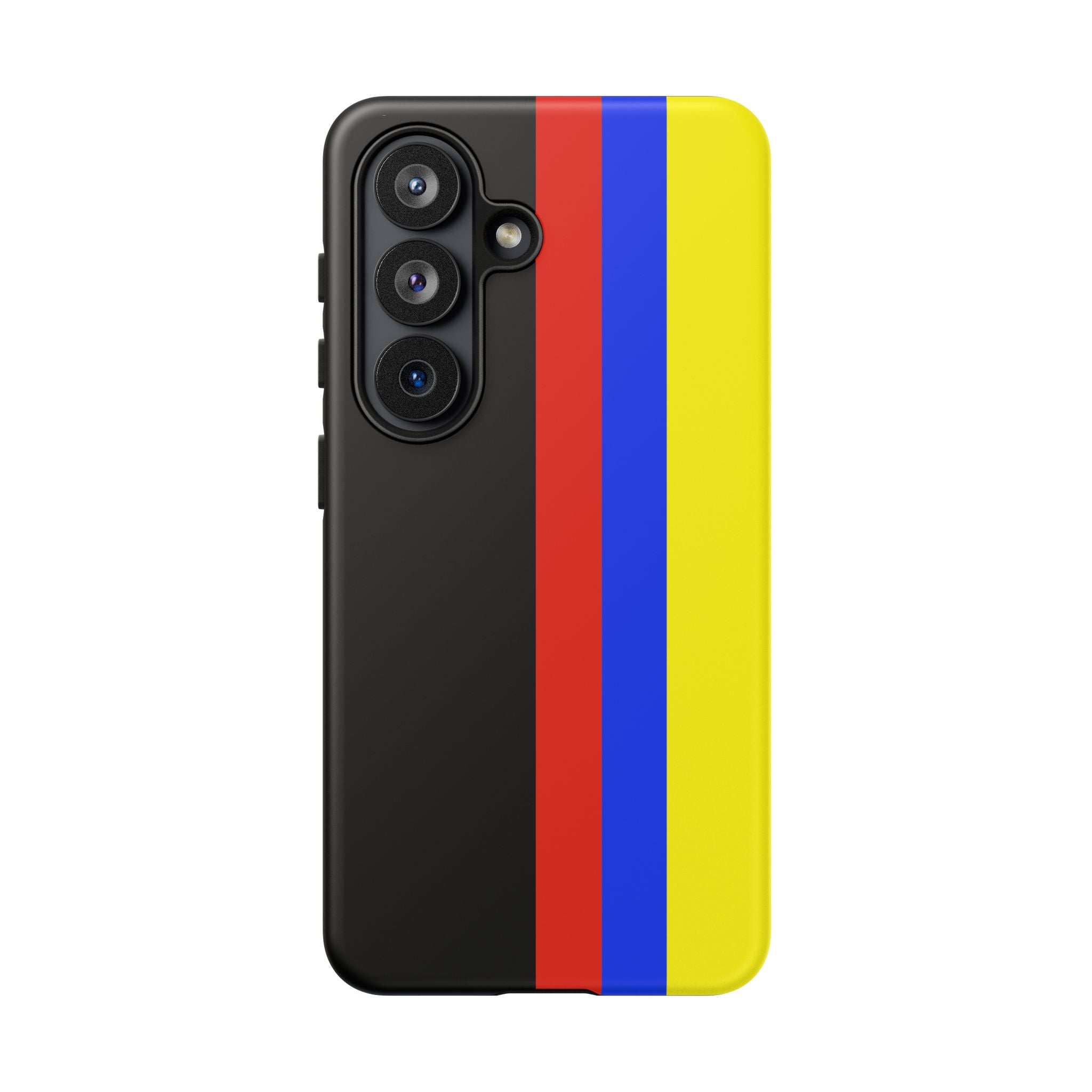 Striped Protective Phone Case —Colombian Flag Vertical Accent