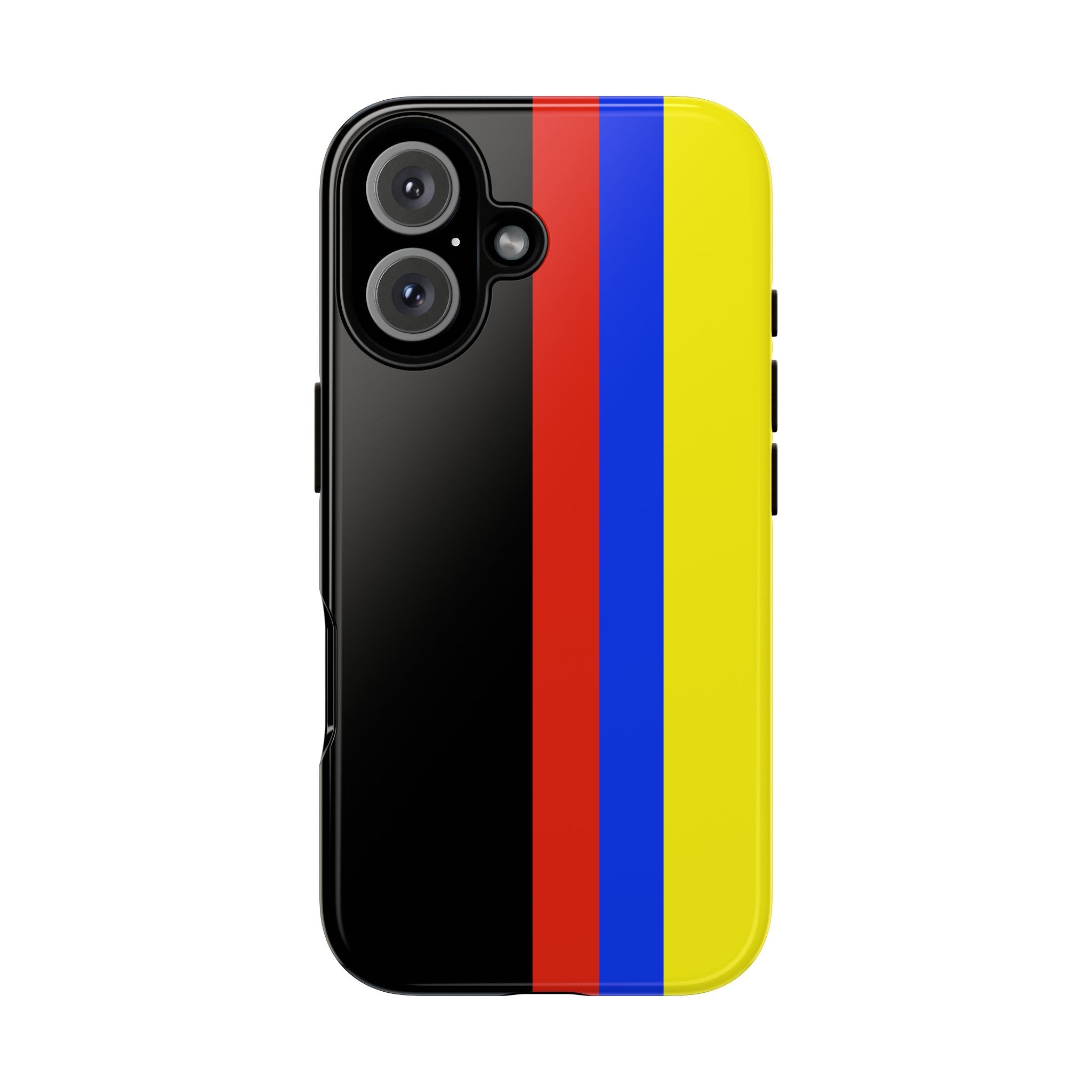 Striped Protective Phone Case —Colombian Flag Vertical Accent