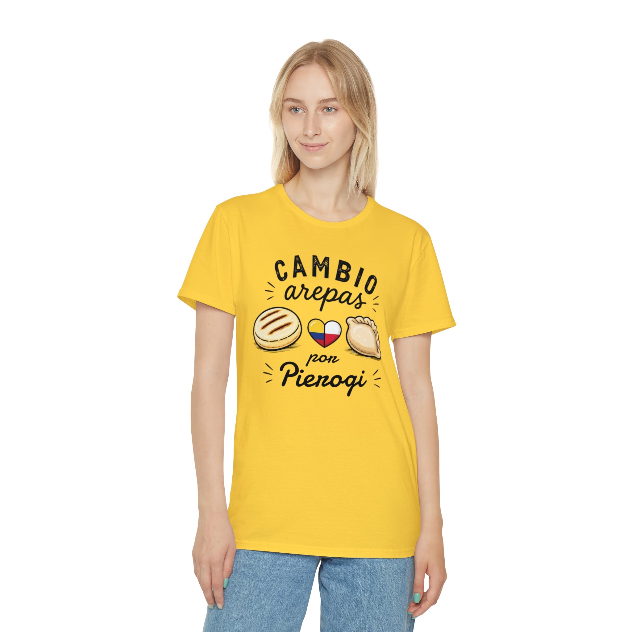 Unisex T-Shirt — " Cambio Arepas por Pierogi "
