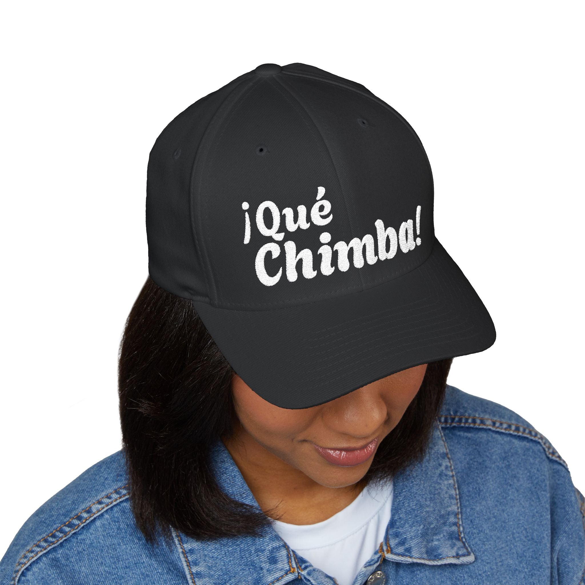Que Chimba Embroidered Baseball Cap — Casual Latin Pride Hat