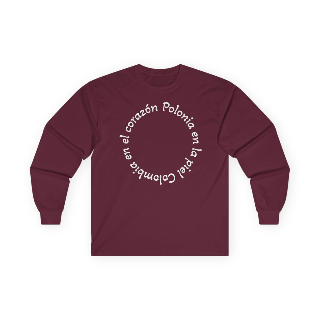 Poland-Colombia Puzzle Long Sleeve Tee — 'En el corazón Polonia en la piel Colombia'