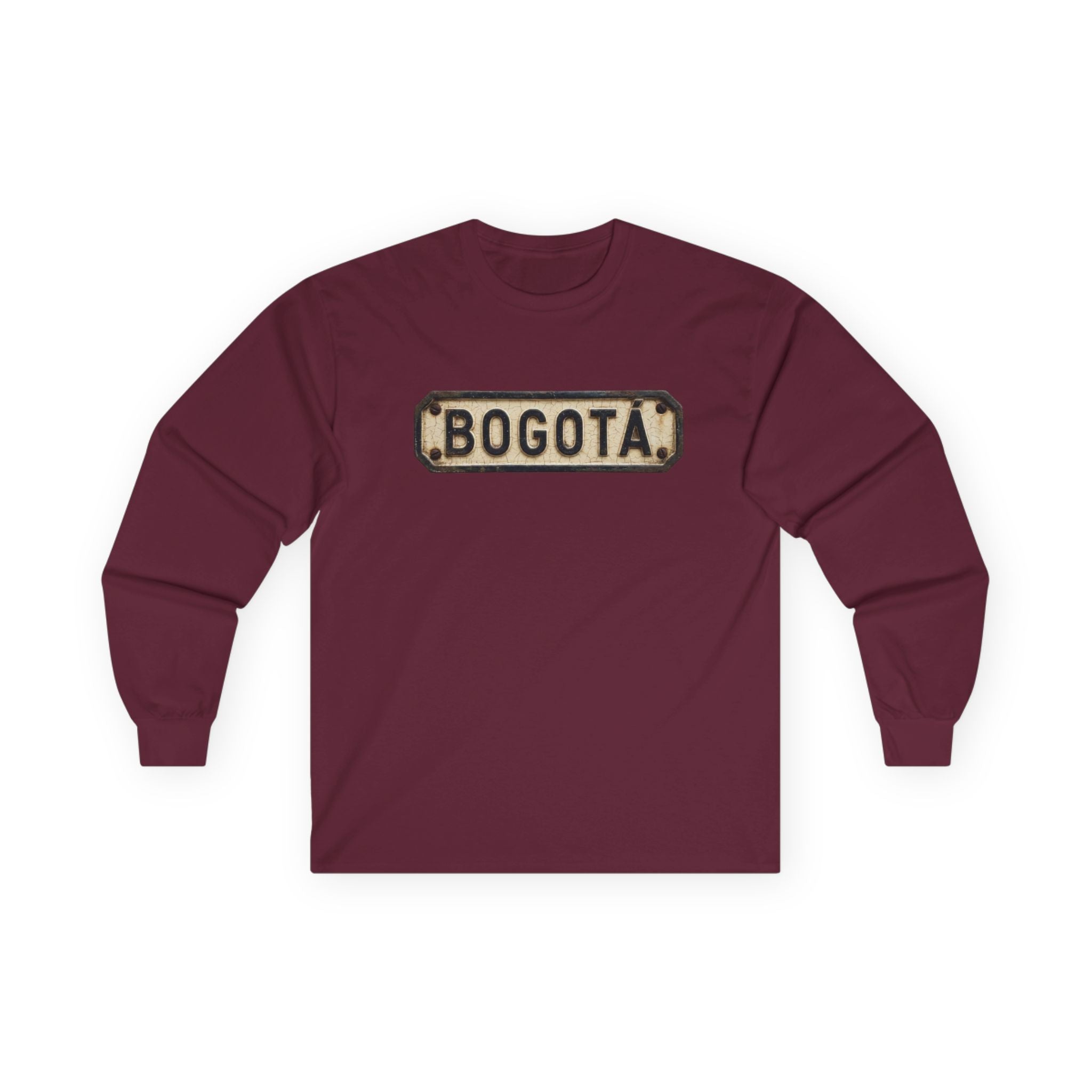 Bogotá Vintage License Plate Long Sleeve Tee