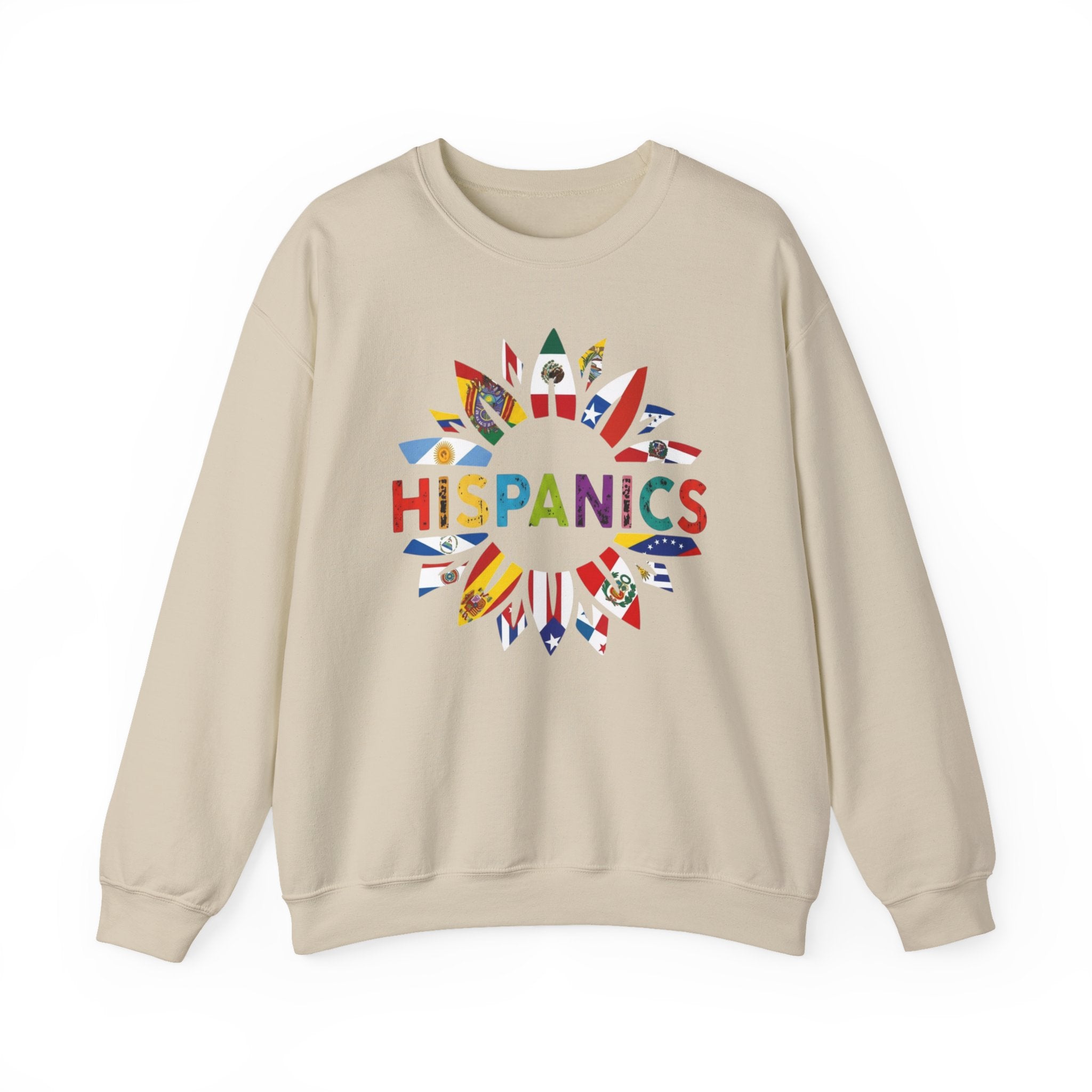 Hispanics Flag Sunburst Crewneck Sweatshirt