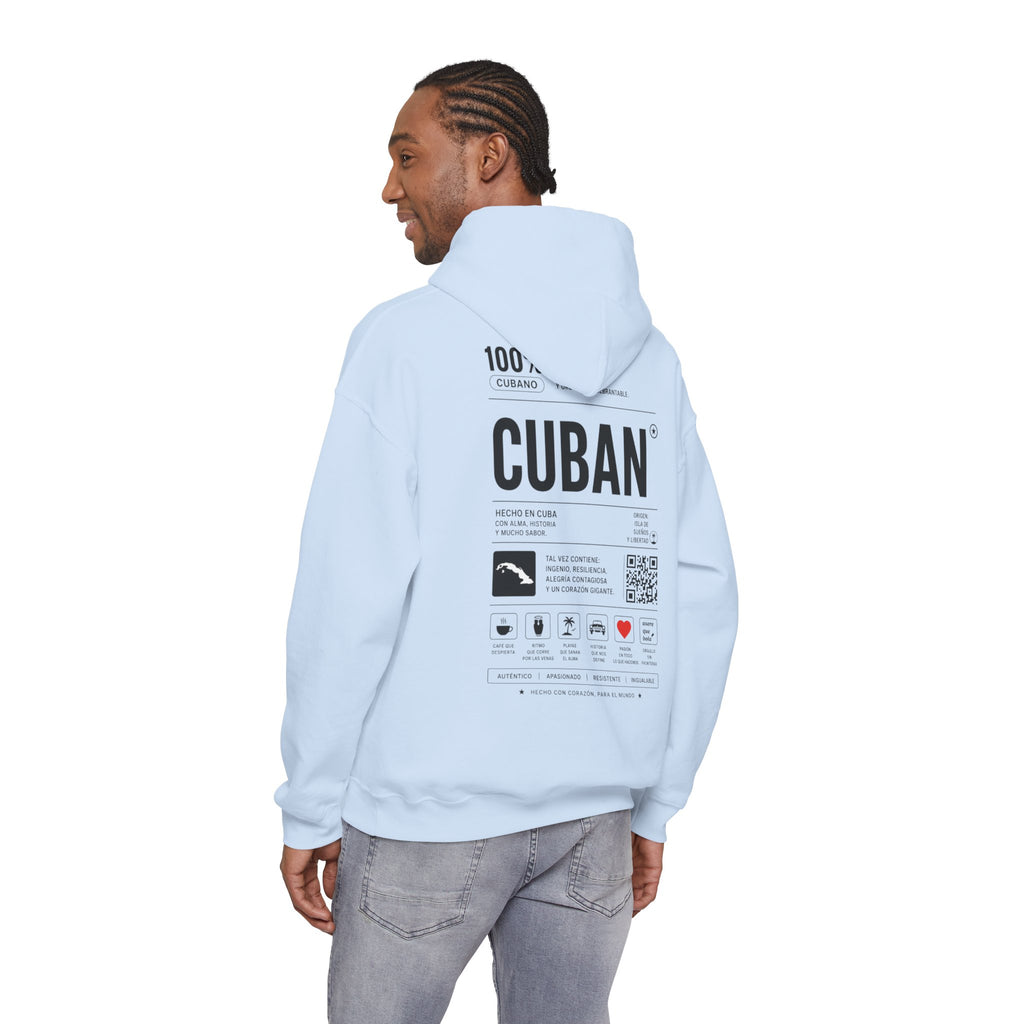 Cuban Label Hoodie — Minimal Vintage Cuban Pride Pullover