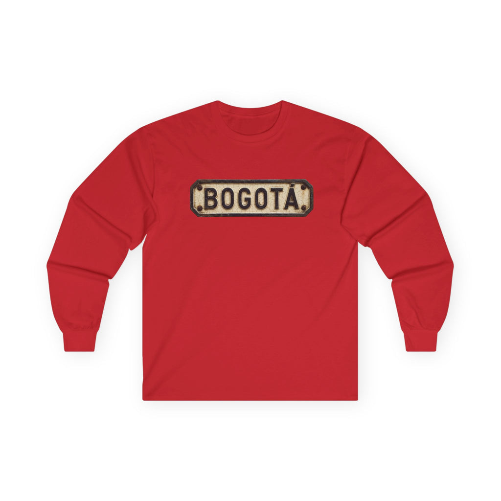 Bogotá Vintage License Plate Long Sleeve Tee