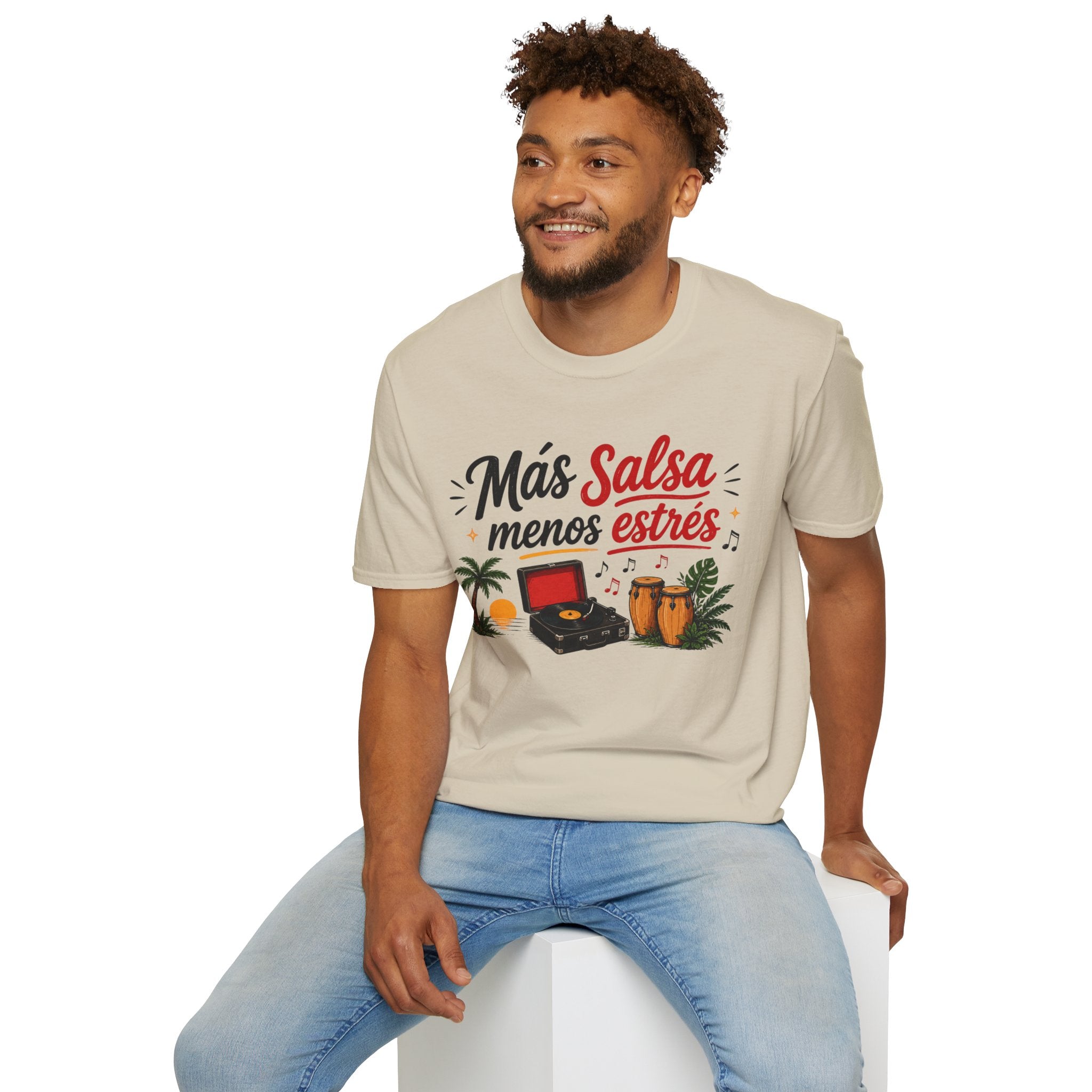 Unisex  T-Shirt  - "Más salsa, menos estrés"