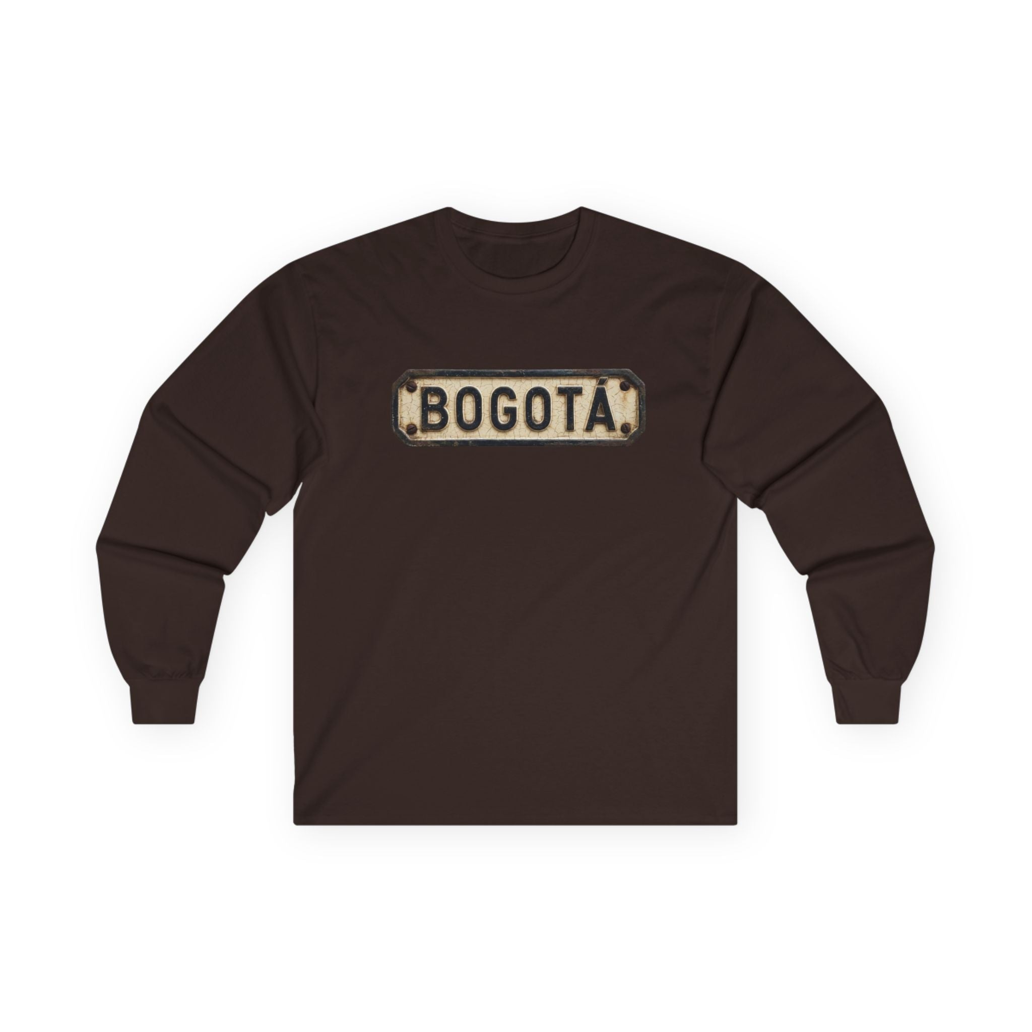 Bogotá Vintage License Plate Long Sleeve Tee