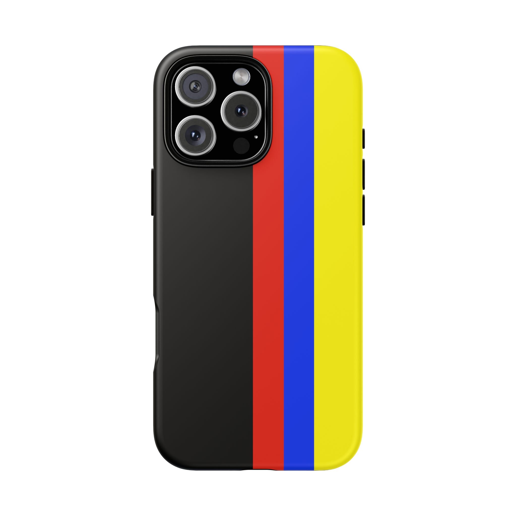 Striped Protective Phone Case —Colombian Flag Vertical Accent