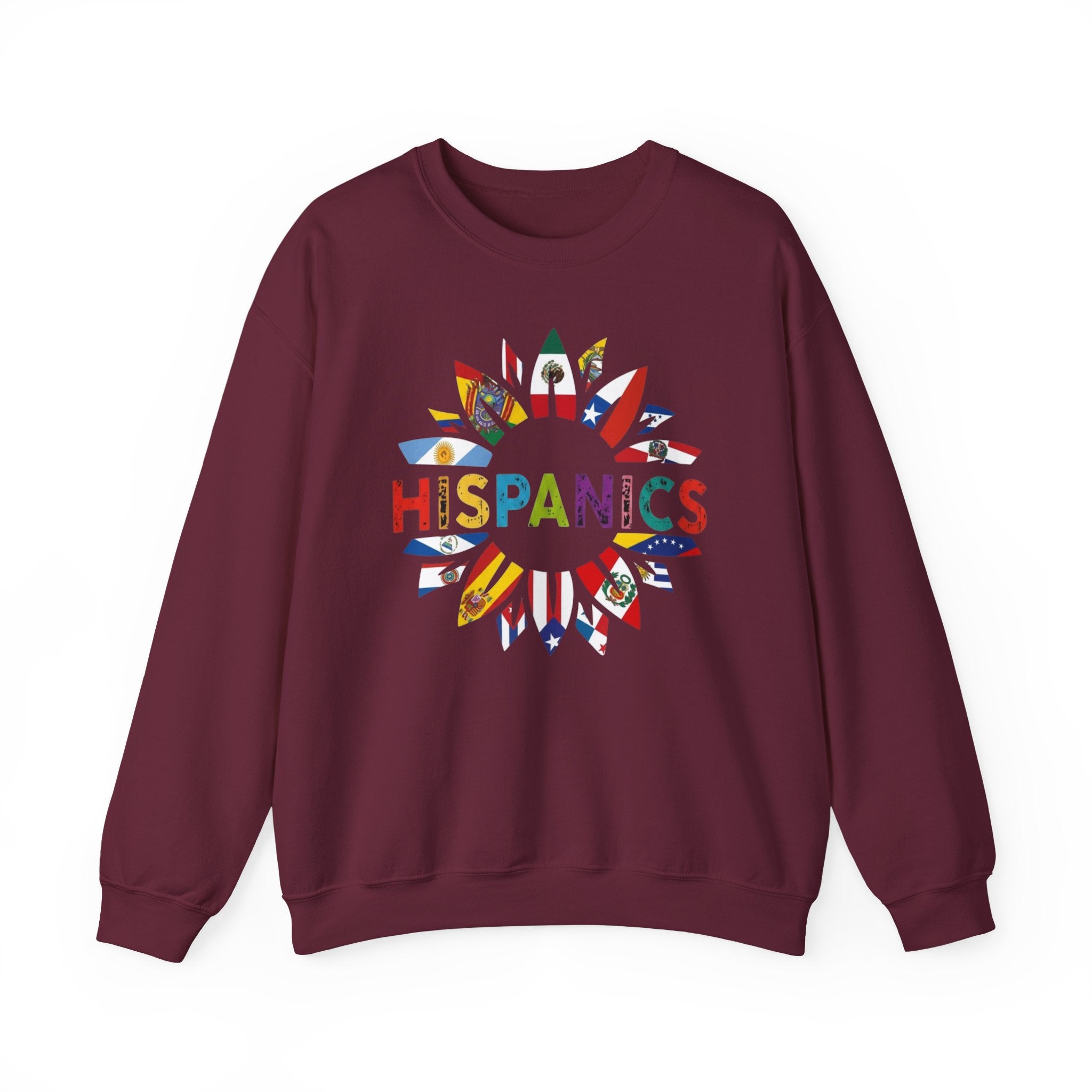Hispanics Flag Sunburst Crewneck Sweatshirt