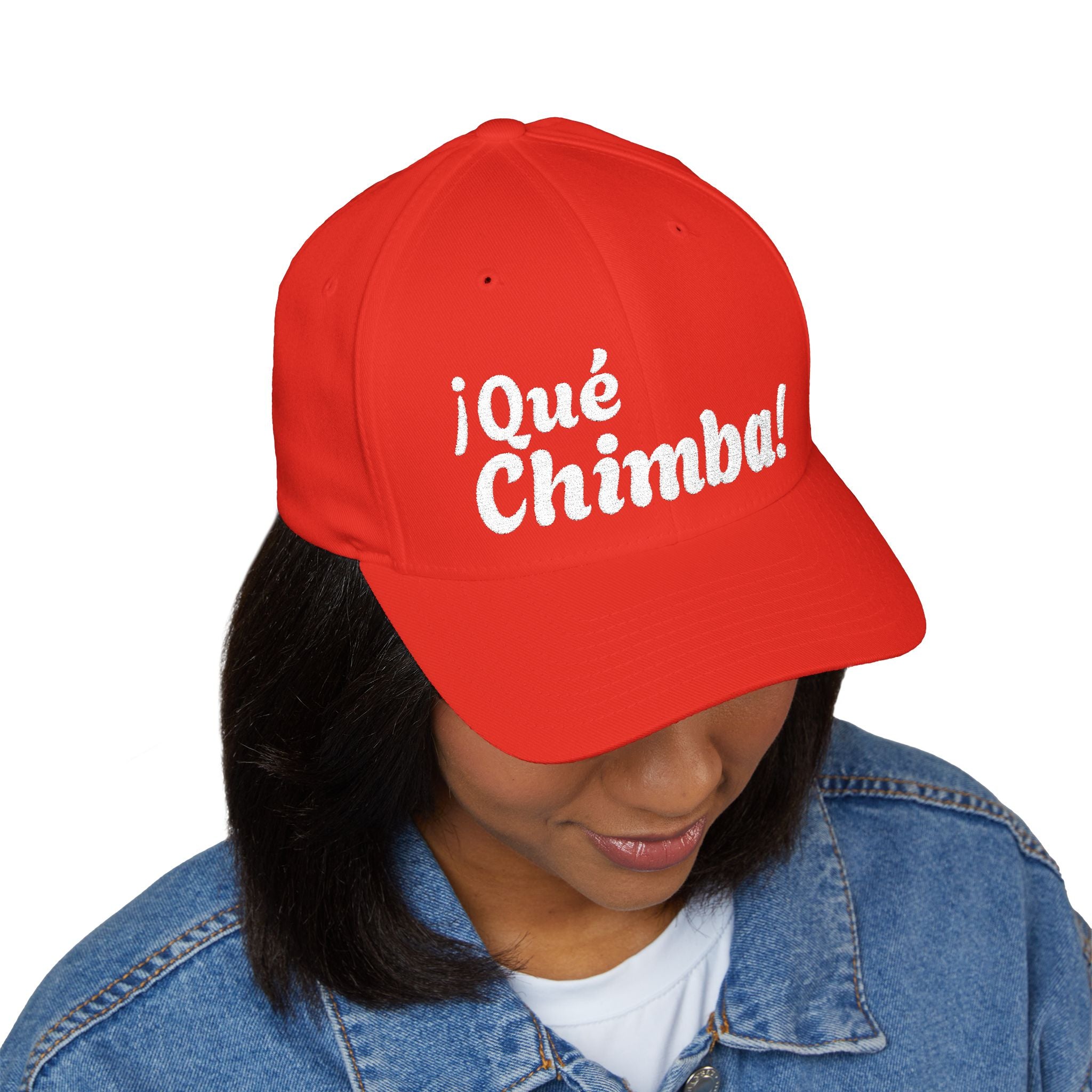 Que Chimba Embroidered Baseball Cap — Casual Latin Pride Hat