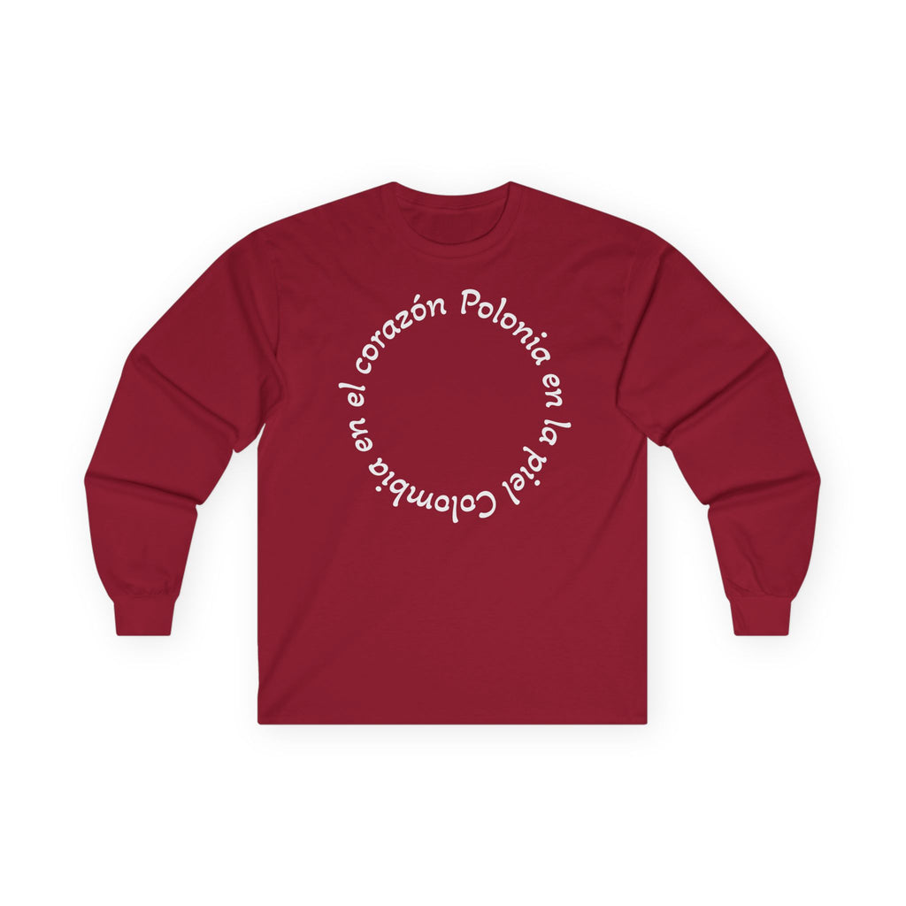 Poland-Colombia Puzzle Long Sleeve Tee — 'En el corazón Polonia en la piel Colombia'