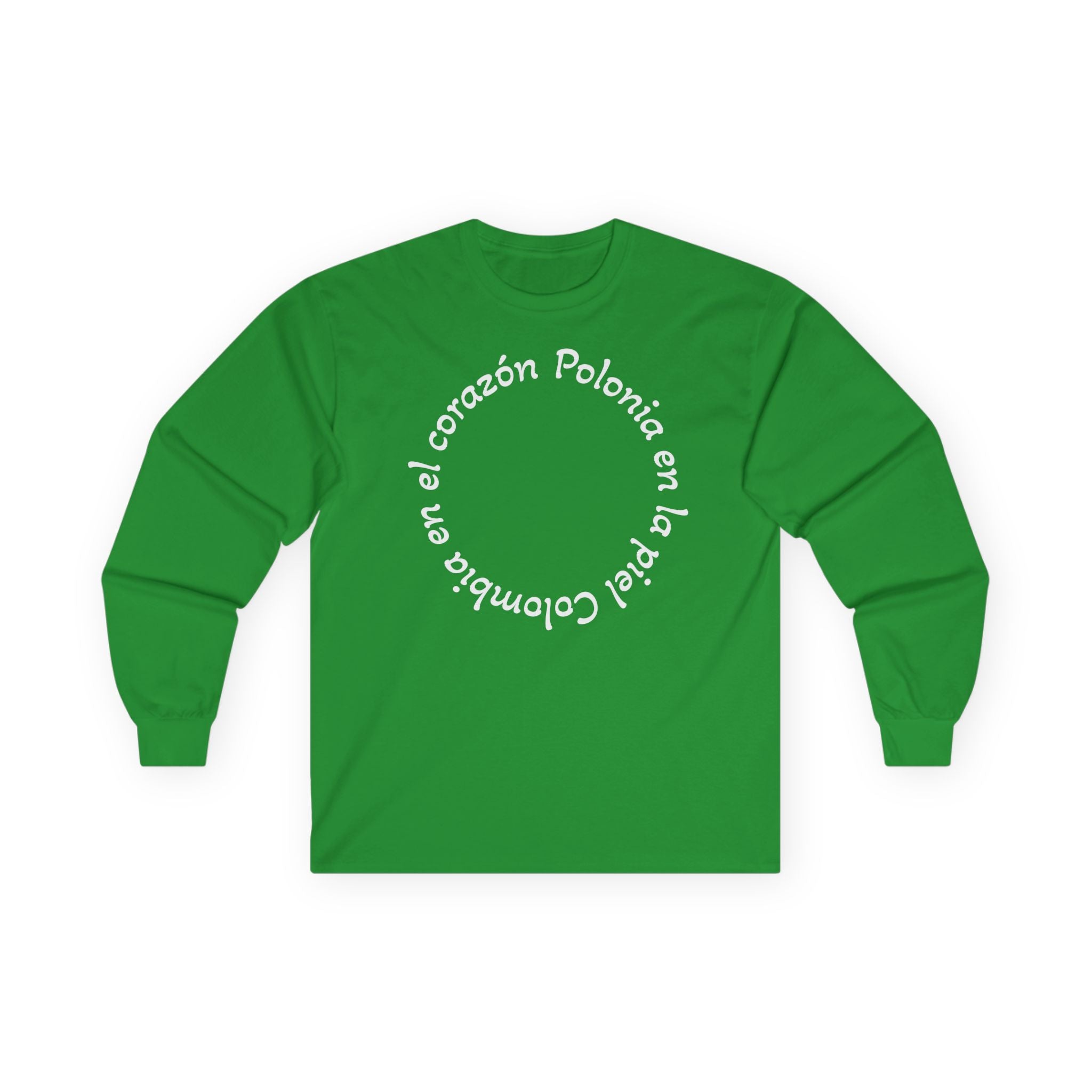 Poland-Colombia Puzzle Long Sleeve Tee — 'En el corazón Polonia en la piel Colombia'