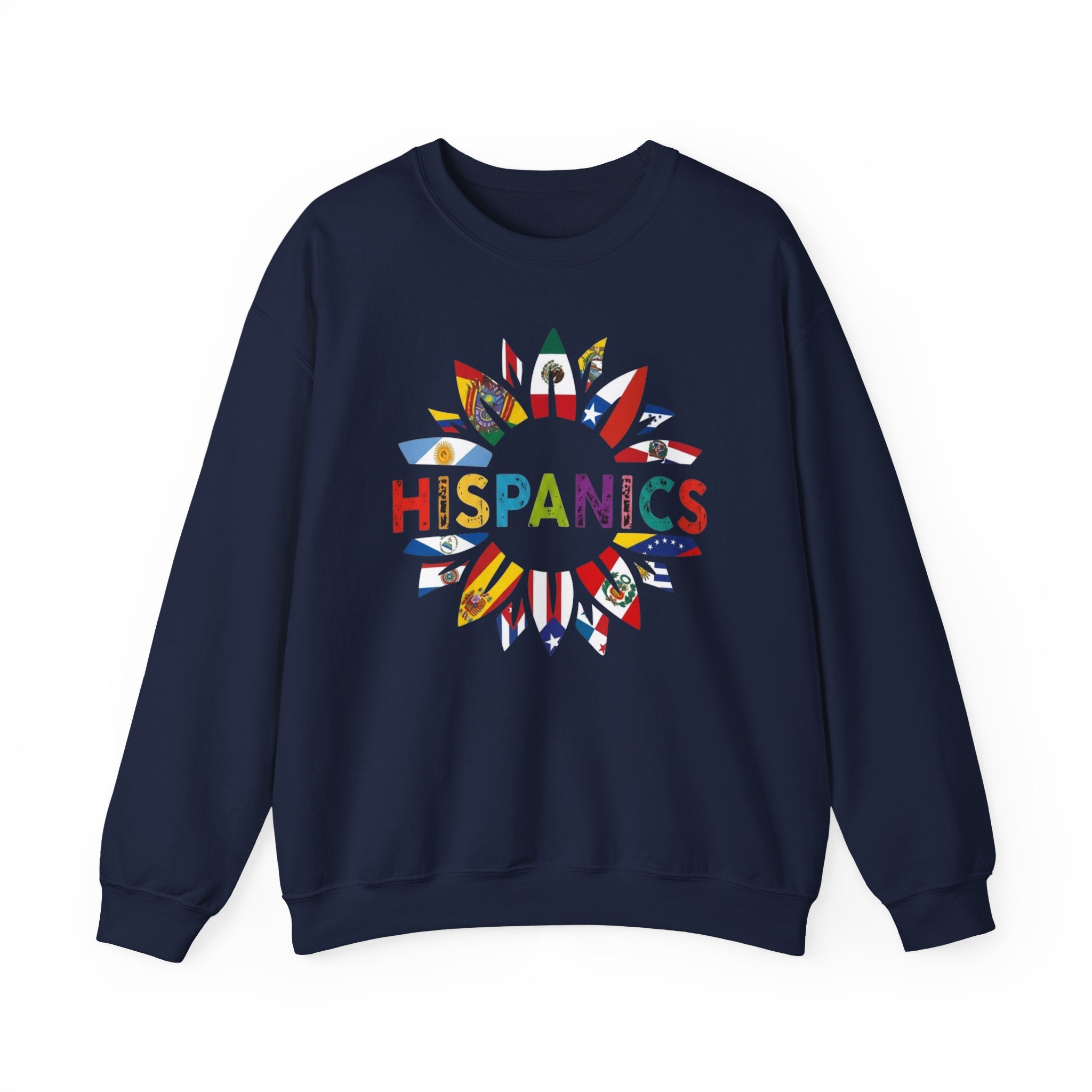 Hispanics Flag Sunburst Crewneck Sweatshirt
