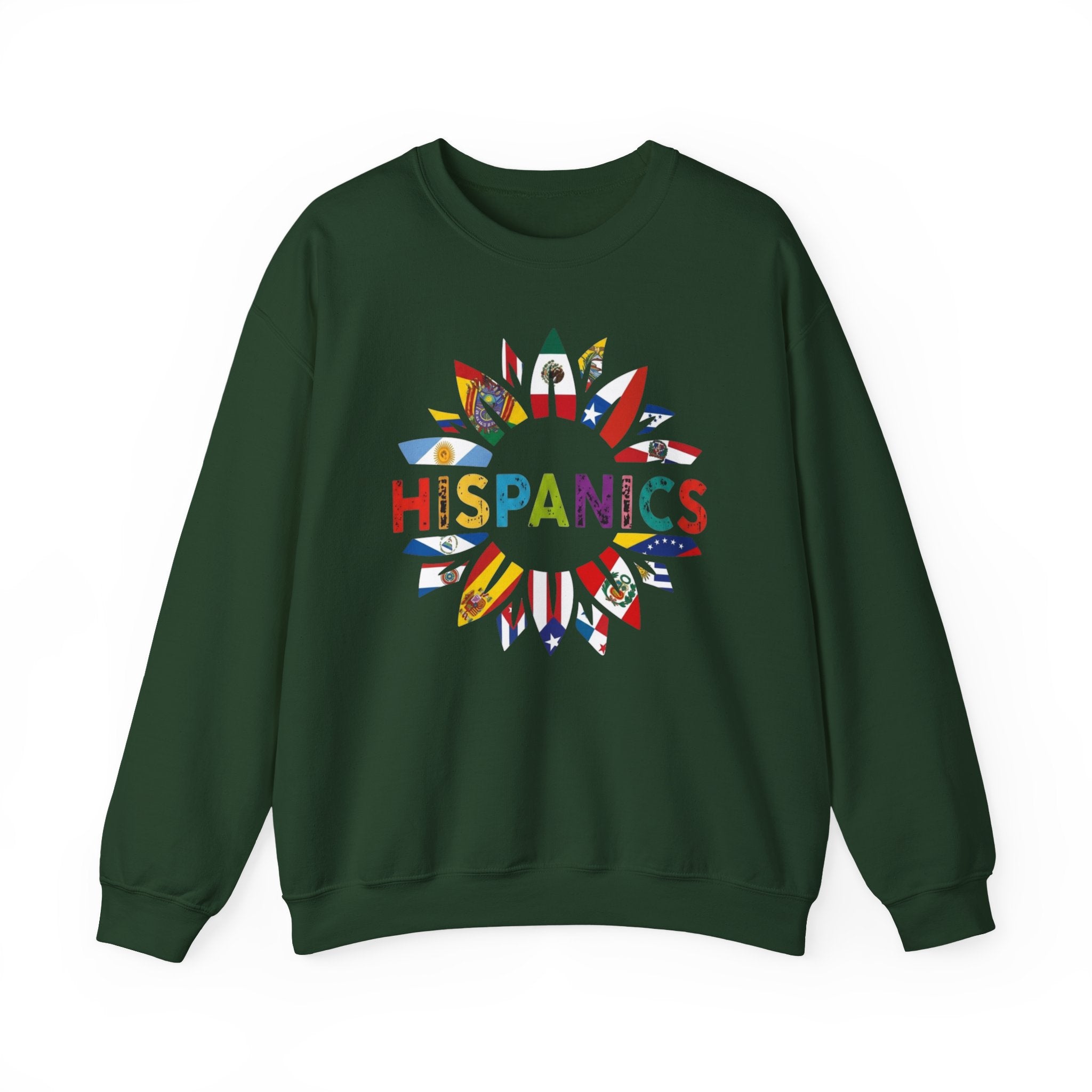 Hispanics Flag Sunburst Crewneck Sweatshirt