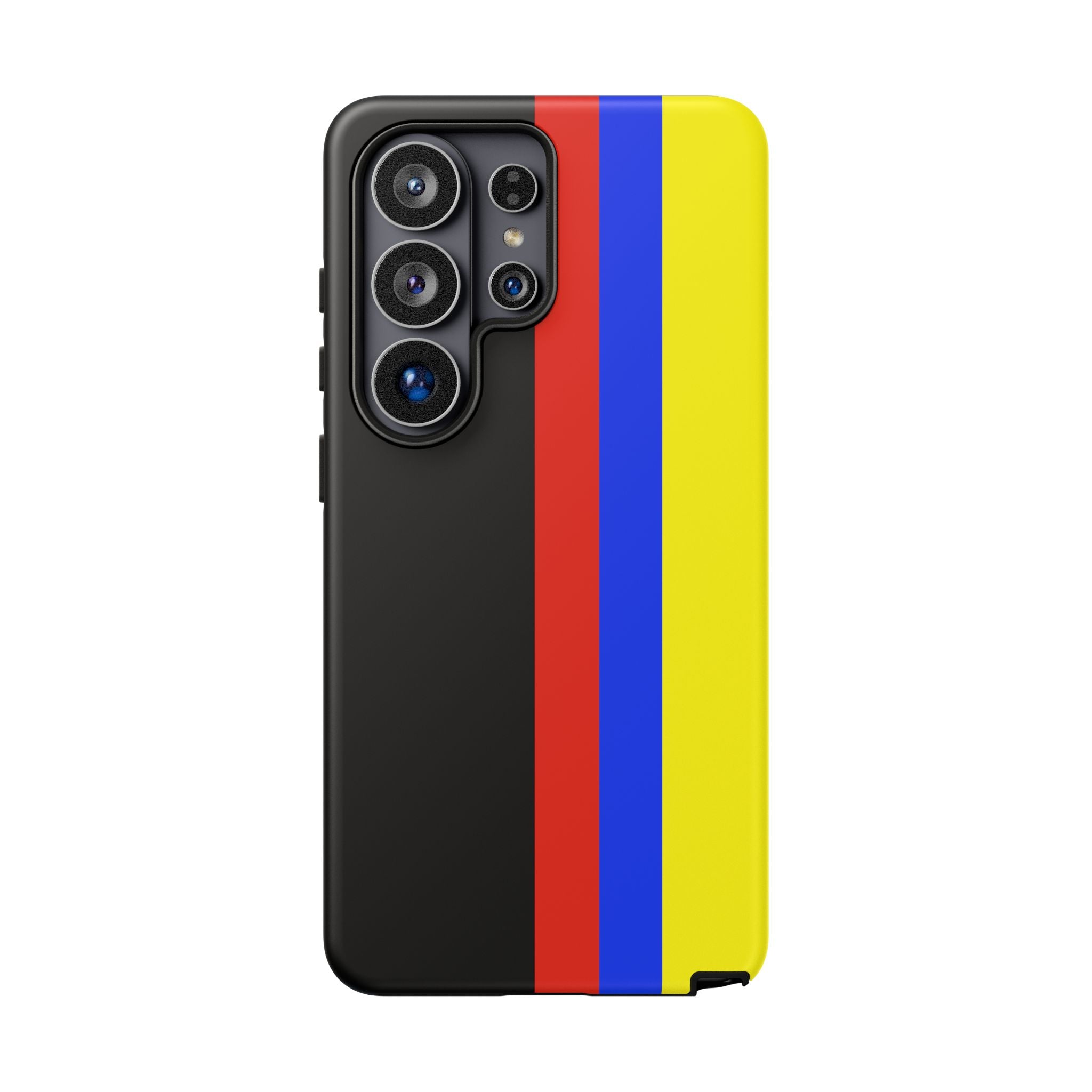 Striped Protective Phone Case —Colombian Flag Vertical Accent