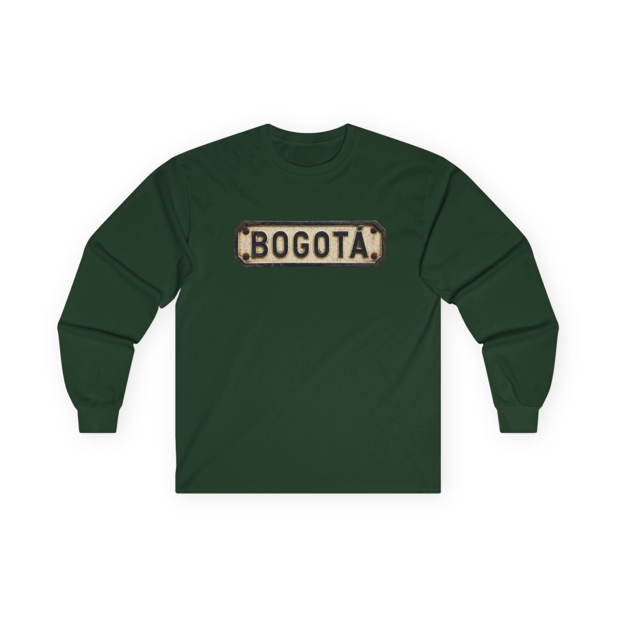 Bogotá Vintage License Plate Long Sleeve Tee