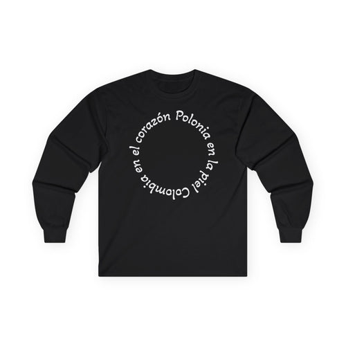 Poland-Colombia Puzzle Long Sleeve Tee — 'En el corazón Polonia en la piel Colombia'