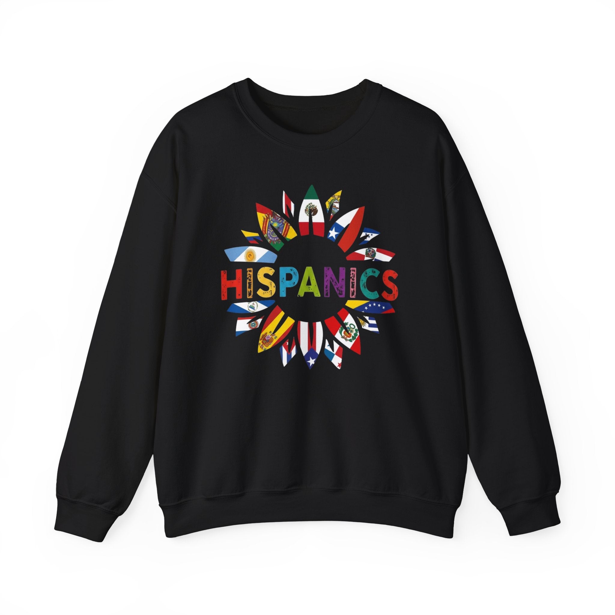 Hispanics Flag Sunburst Crewneck Sweatshirt