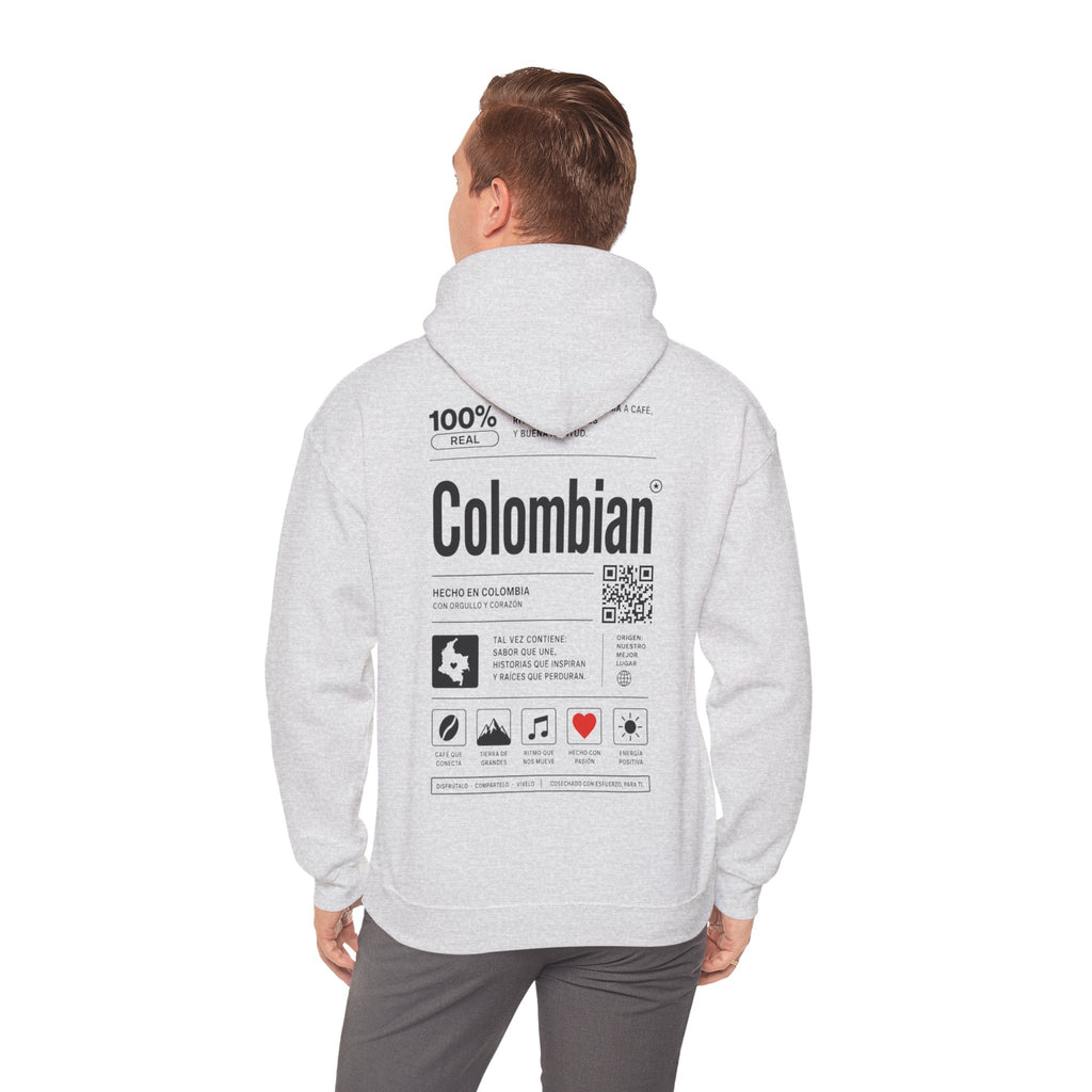 Colombian Label Hoodie — Minimal Vintage Colombian Pride Pullover