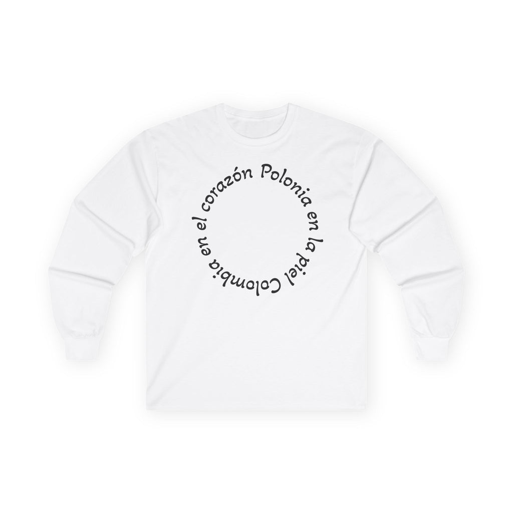 Poland-Colombia Puzzle Long Sleeve Tee — 'En el corazón Polonia en la piel Colombia'