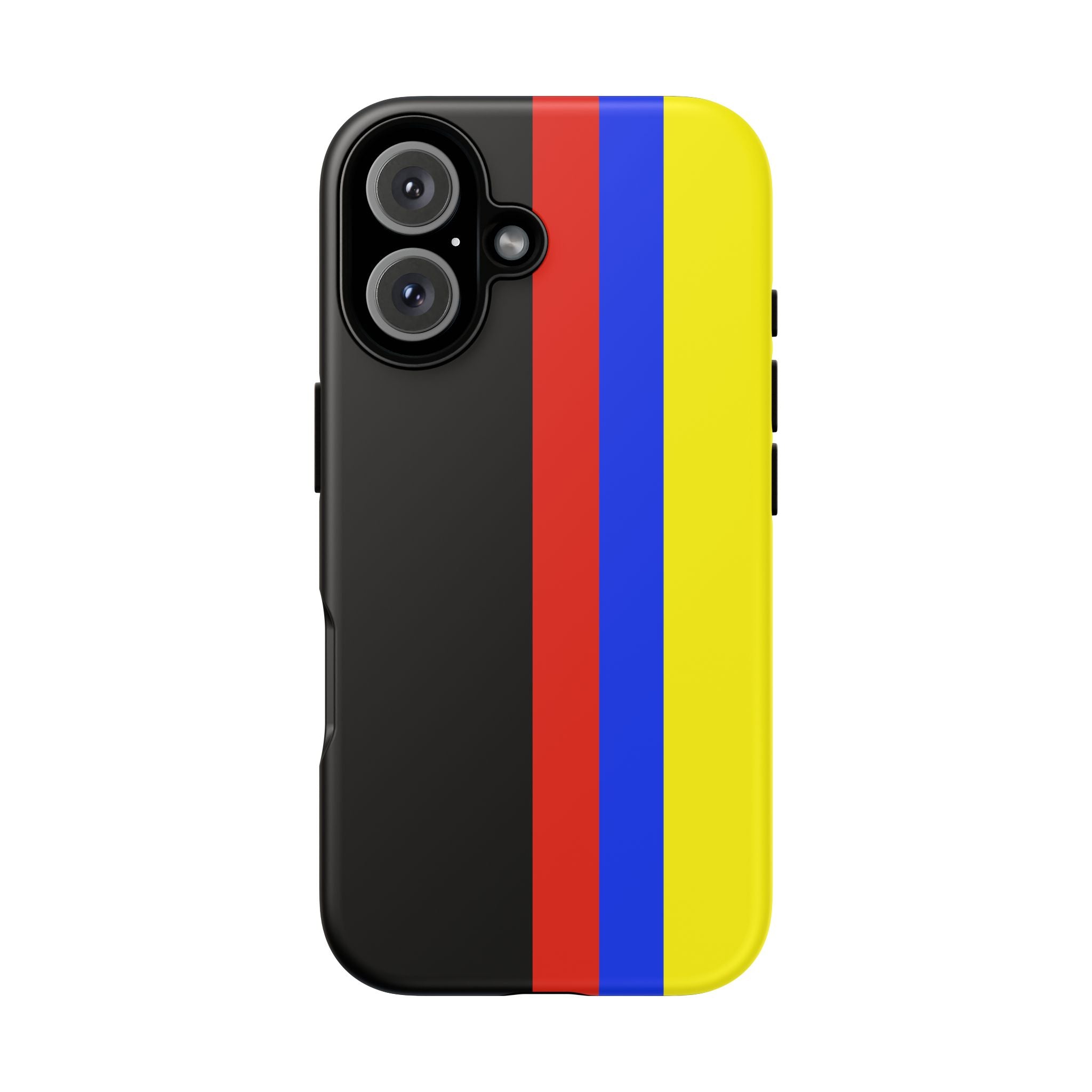 Striped Protective Phone Case —Colombian Flag Vertical Accent