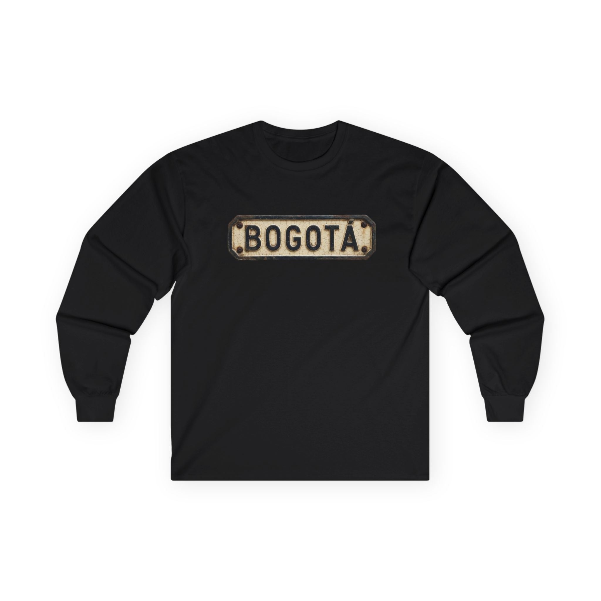 Bogotá Vintage License Plate Long Sleeve Tee