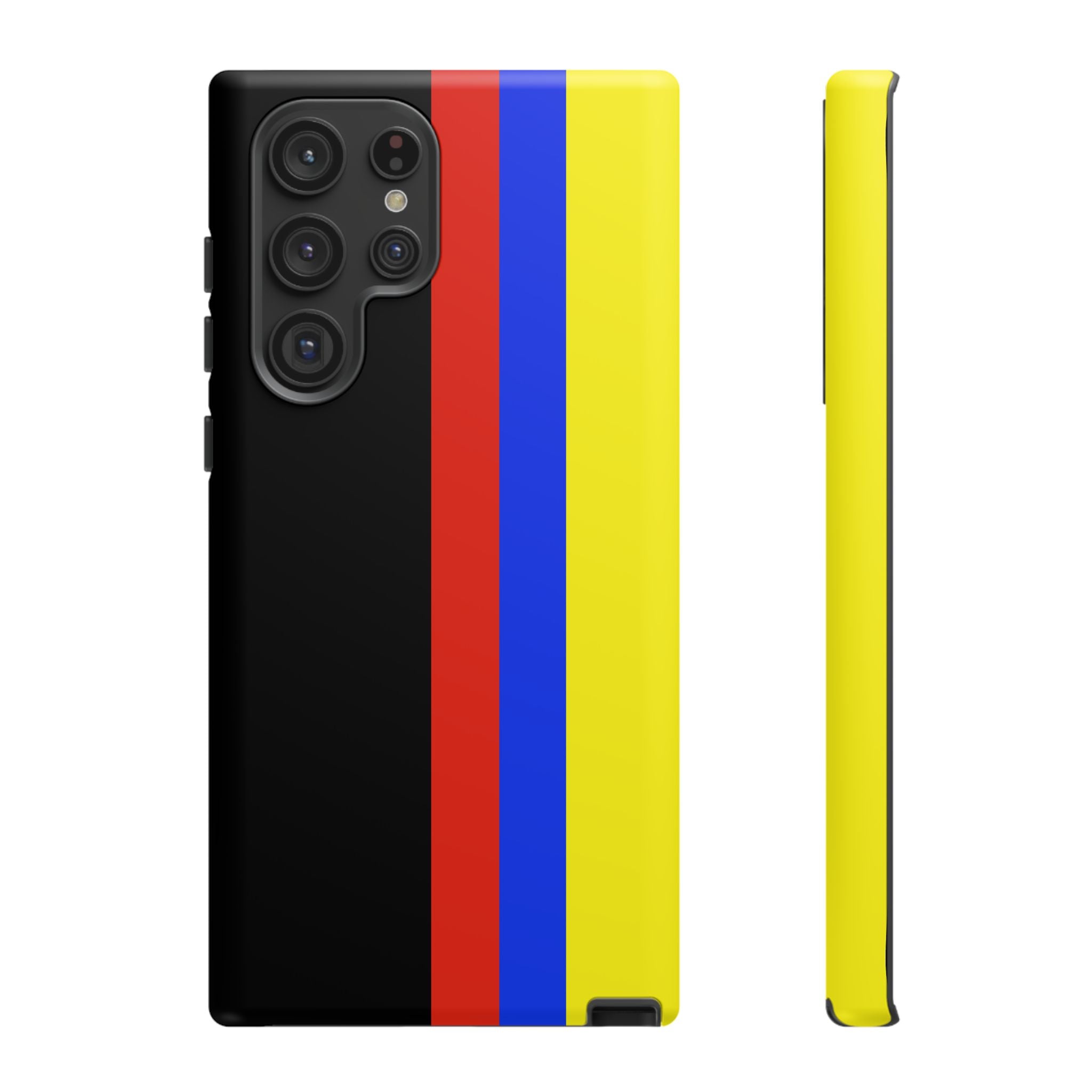 Striped Protective Phone Case —Colombian Flag Vertical Accent