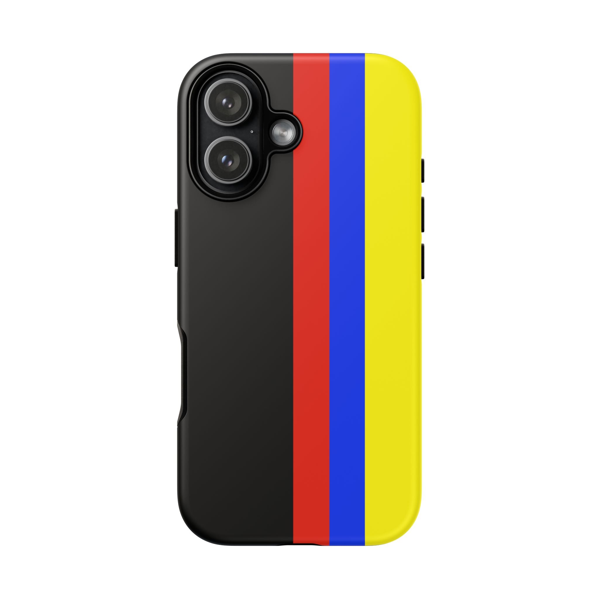Striped Protective Phone Case —Colombian Flag Vertical Accent