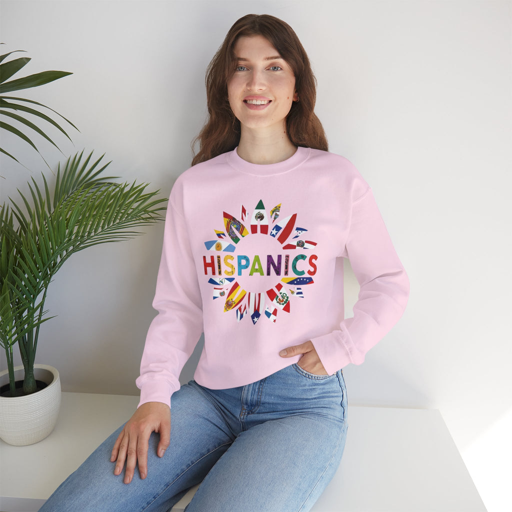 Hispanics Flag Sunburst Crewneck Sweatshirt