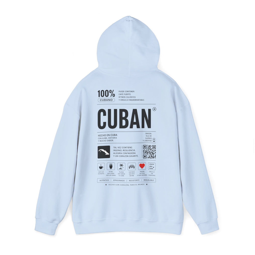 Cuban Label Hoodie — Minimal Vintage Cuban Pride Pullover