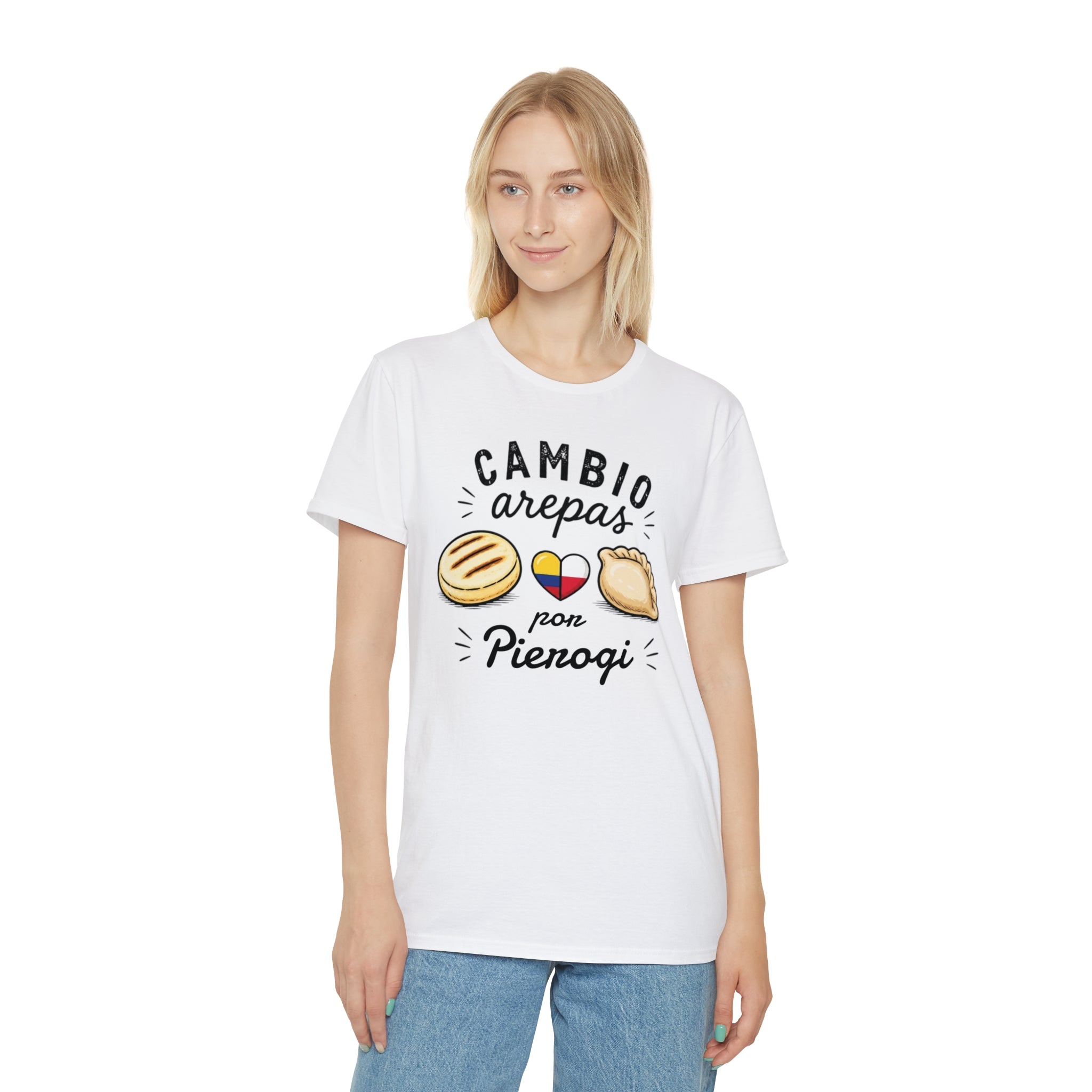 Unisex T-Shirt — " Cambio Arepas por Pierogi "