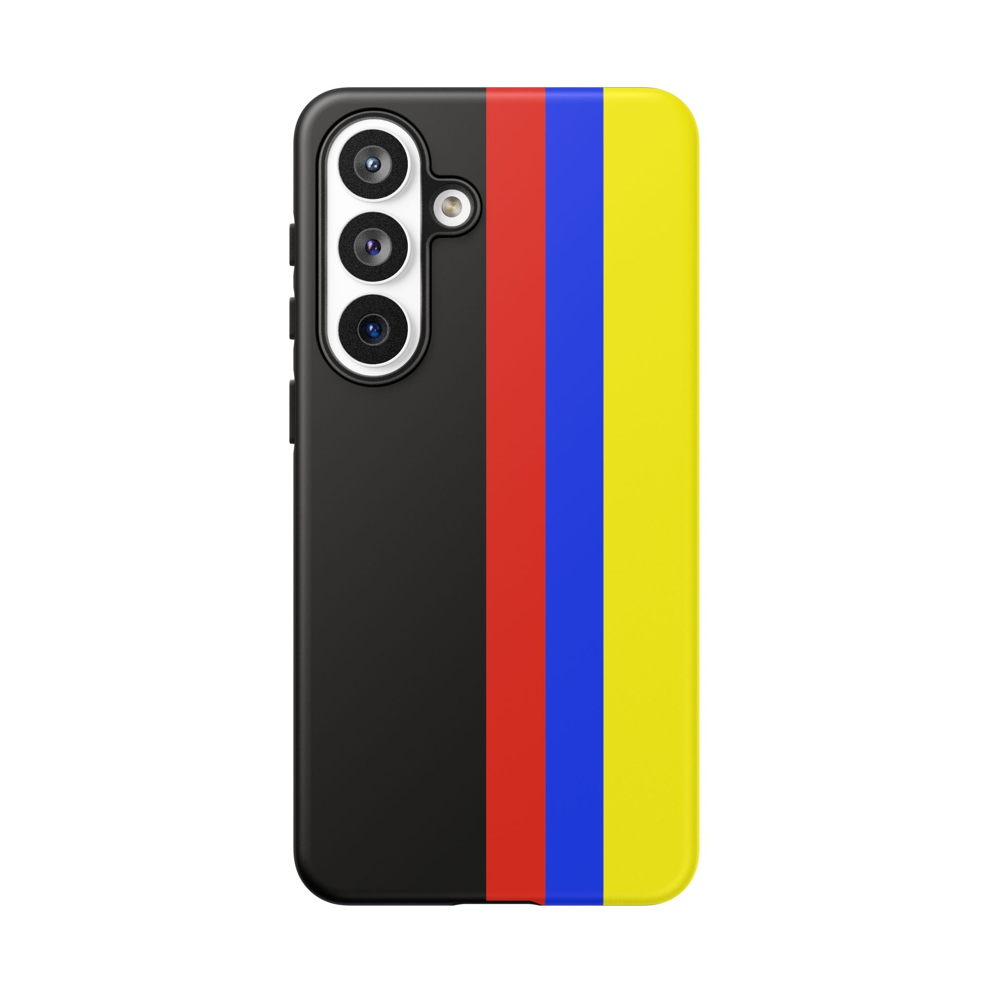 Striped Protective Phone Case —Colombian Flag Vertical Accent