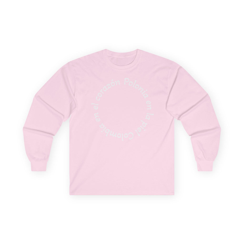 Poland-Colombia Puzzle Long Sleeve Tee — 'En el corazón Polonia en la piel Colombia'