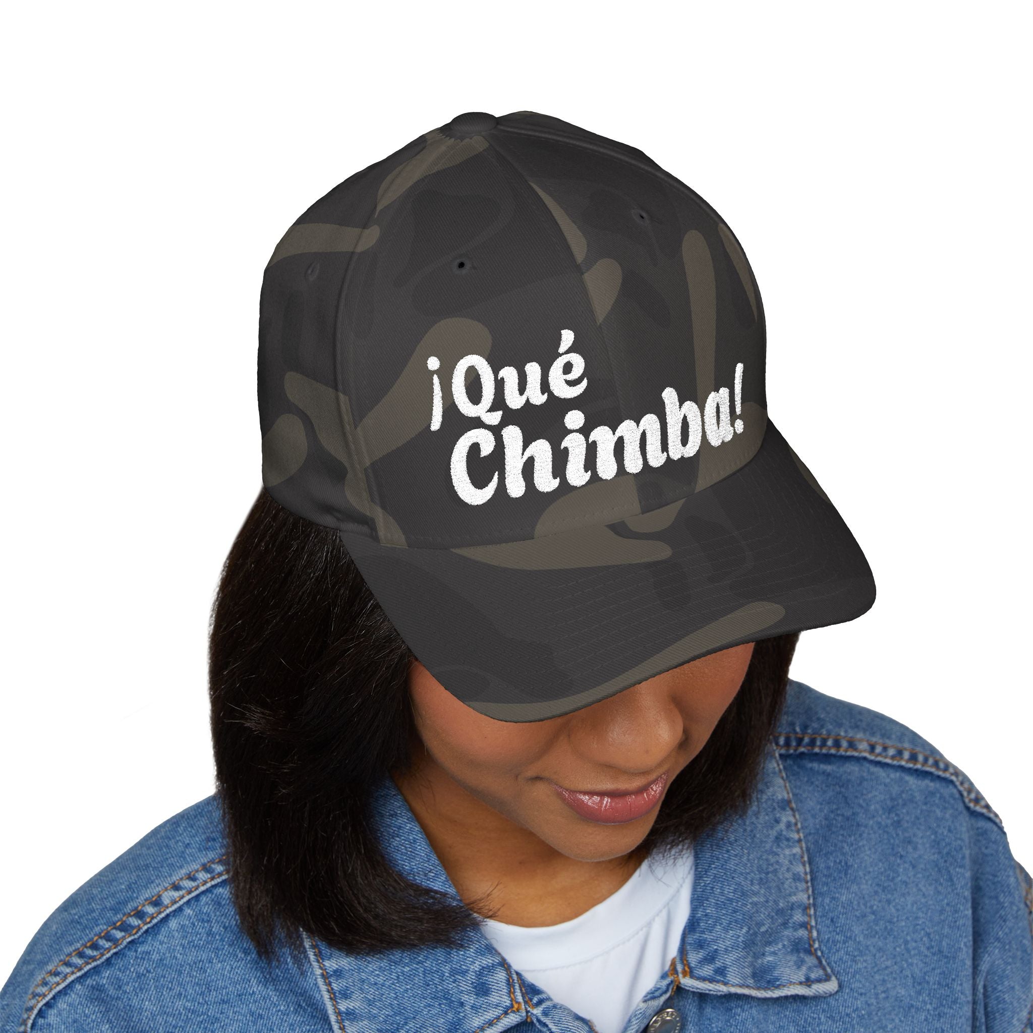 Que Chimba Embroidered Baseball Cap — Casual Latin Pride Hat