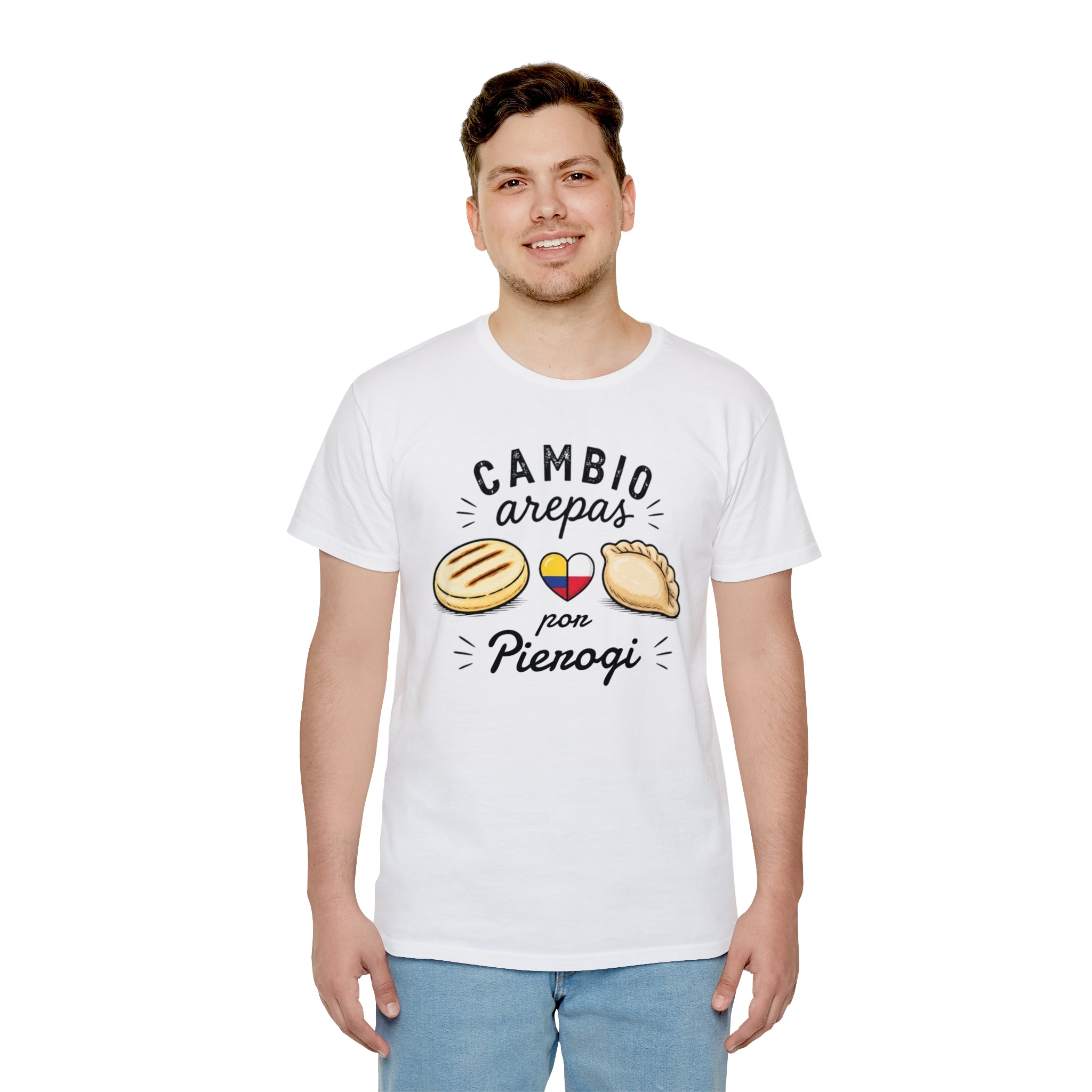Unisex T-Shirt — " Cambio Arepas por Pierogi "