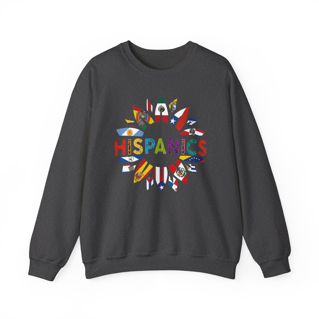 Hispanics Flag Sunburst Crewneck Sweatshirt